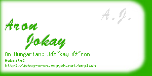 aron jokay business card